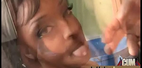Black girl sucks many white cocks in redneck group 9